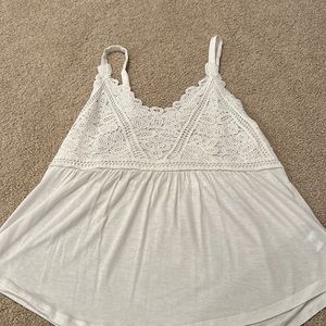 cream/white tank top